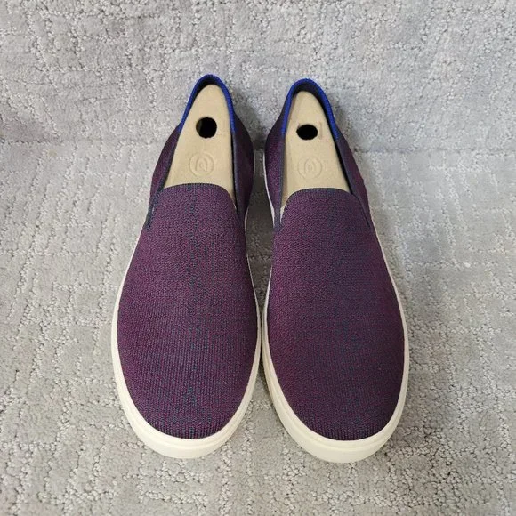 Rothy's The Sneaker Fig Python Purple Slip On Shoes Women’s Size US 7.5 9.5